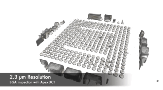 3D scan of the ipad mini 2 observing BGA breakdown & potential shorts